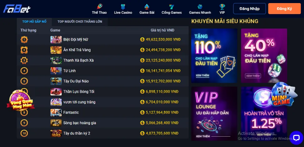 Vòng quay miễn phí hàng ngày 42win
